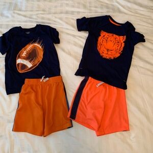 Boys Jumping Beans mixed set active tees (size 5) and shorts (4T) lot bundle
